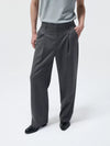 Merino Wool Pleated Elastic Waist Pants