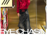 Relaxed Washed Charcoal Denim Jeans