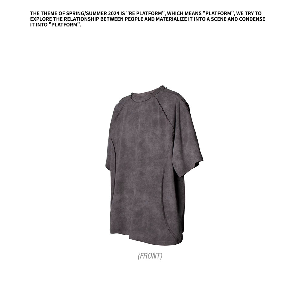 Deconstructed Two-Tone Distressed Tees