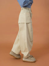 Men's Curved Wide Leg Cargo Pants