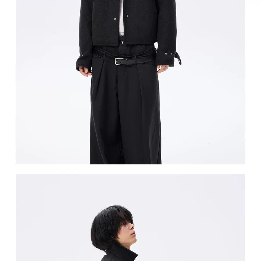 Wool Blend Quilted Short Jacket