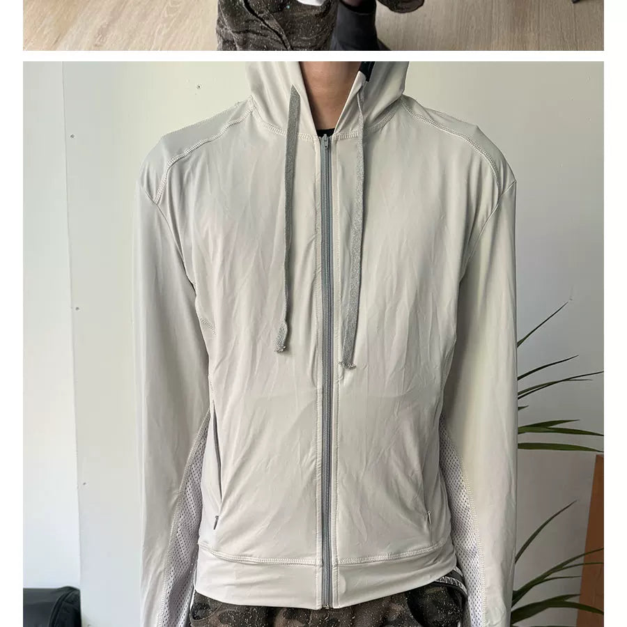 Two-Tone Cooling Stretch Mesh Hooded Jacket