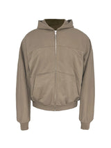 Deconstructed Boxy Fit Zip Hoodie