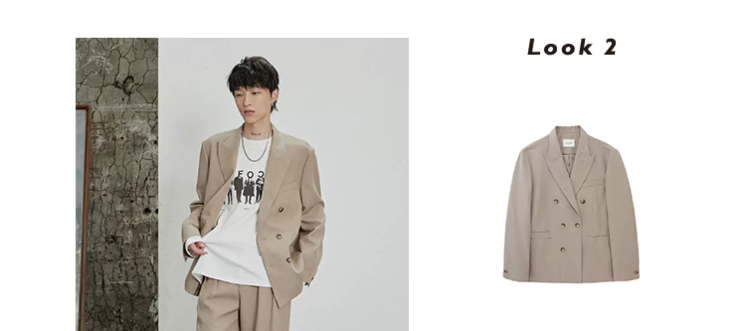 Pleated Wide Leg Suit Pants
