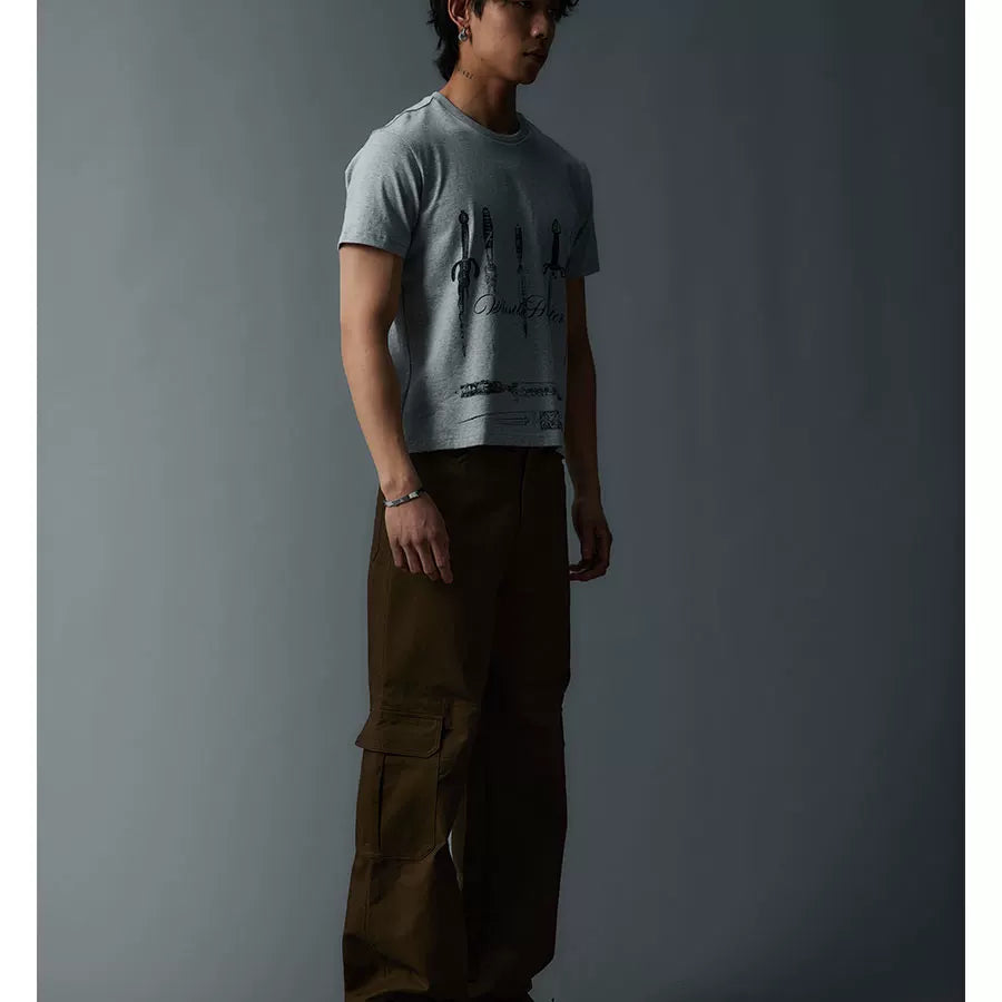 Slim Fit Vintage Print Tee