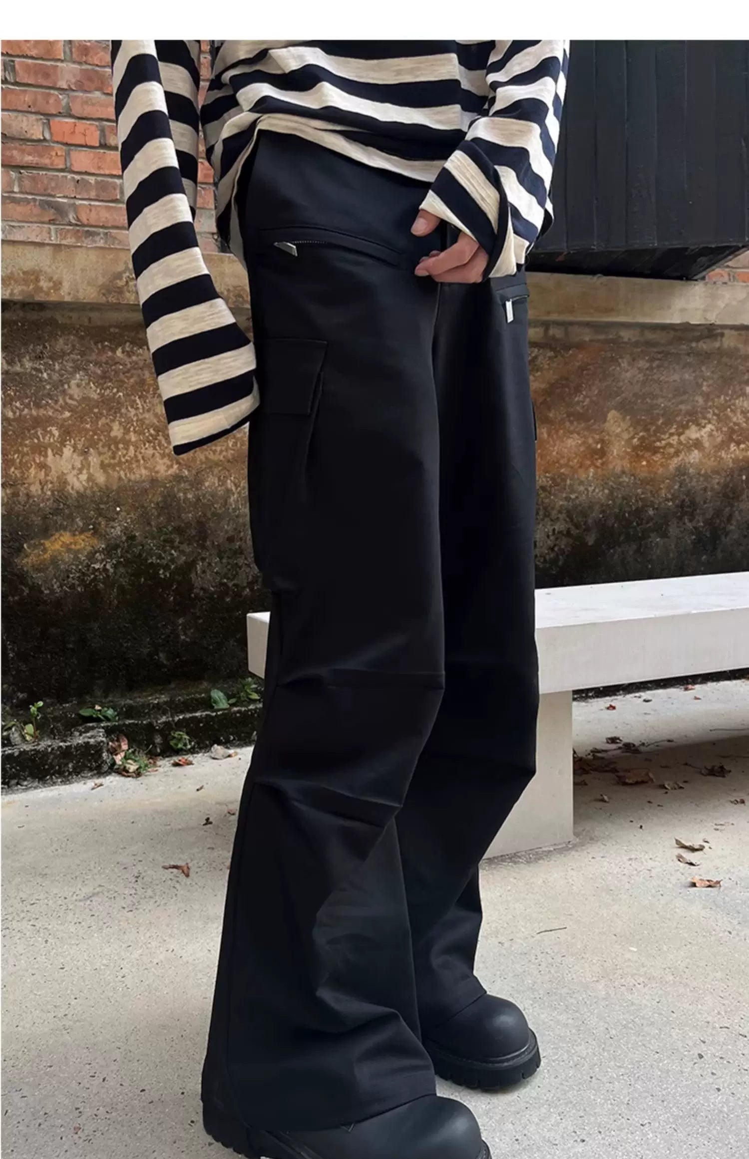 Men's Loose Zip Pocket Parachute Pants