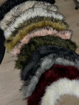 Ten-Color Removable Snap Fur Collar