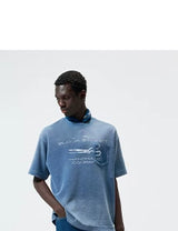 270G Printed Vintage Waffle Cotton Tee