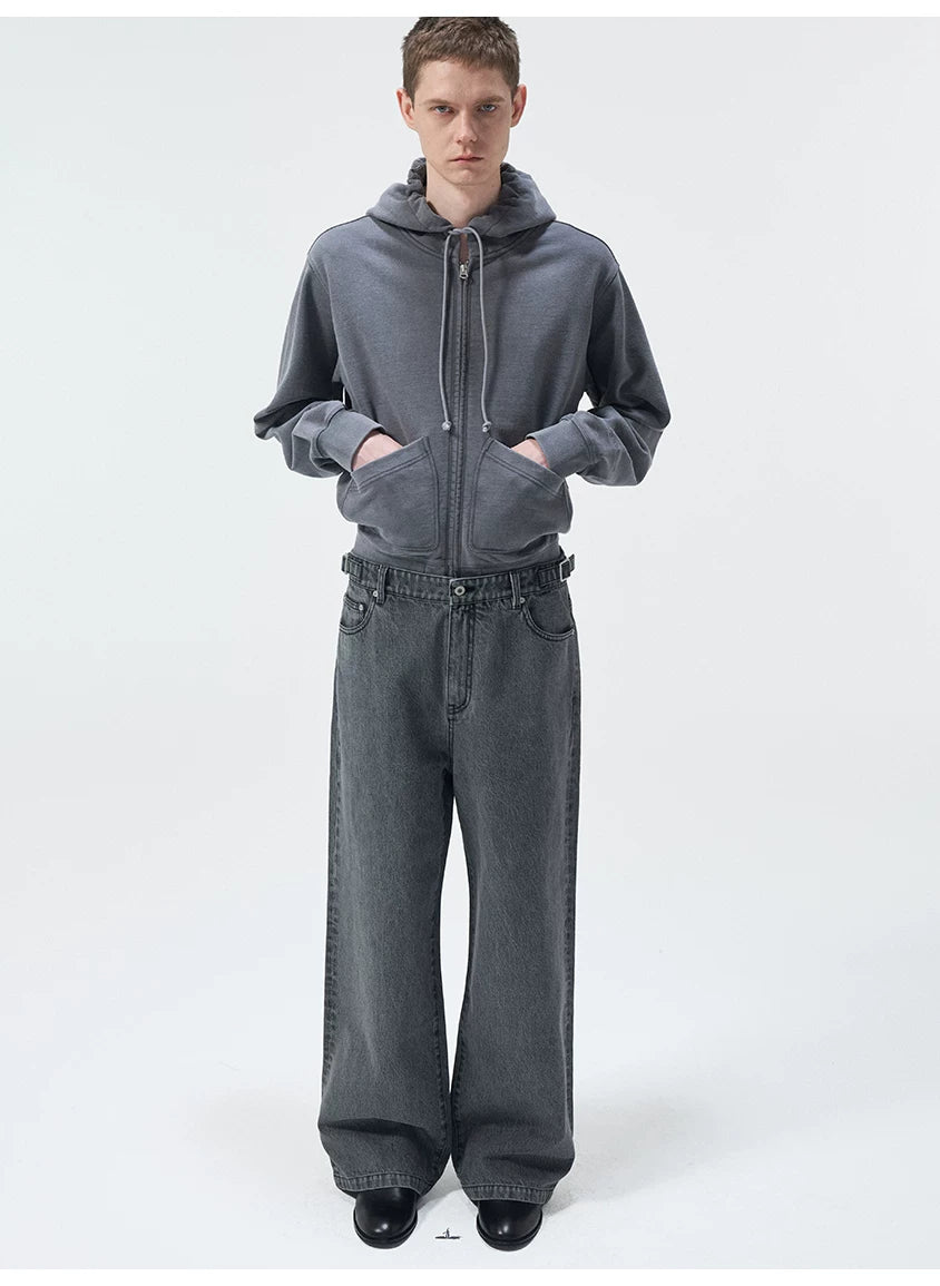 14Oz Turkish Washed Denim Straight Pants