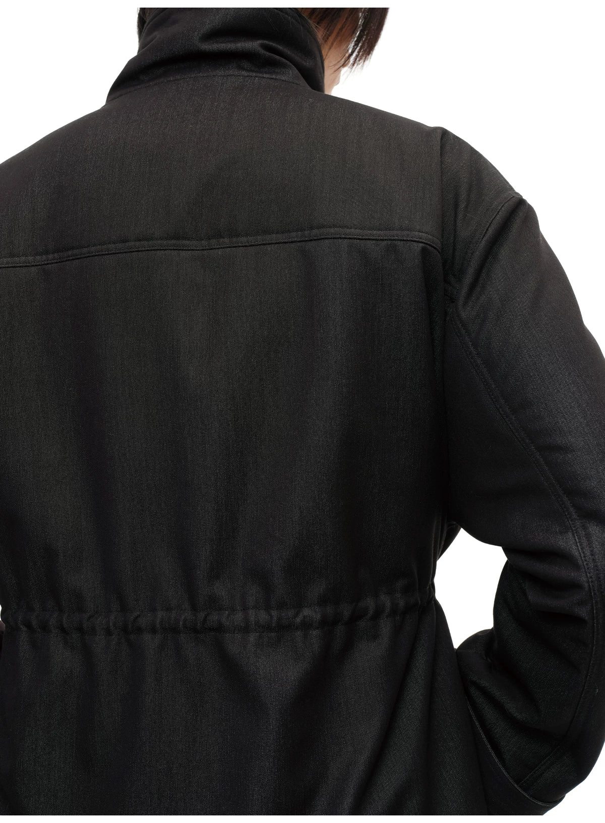 Drawstring High Neck Loose Padded Parka