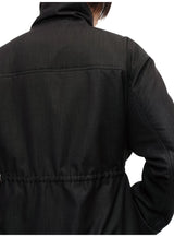 Drawstring High Neck Loose Padded Parka