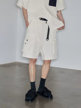 Magnetic Belted Elastic Multi-pocket Shorts