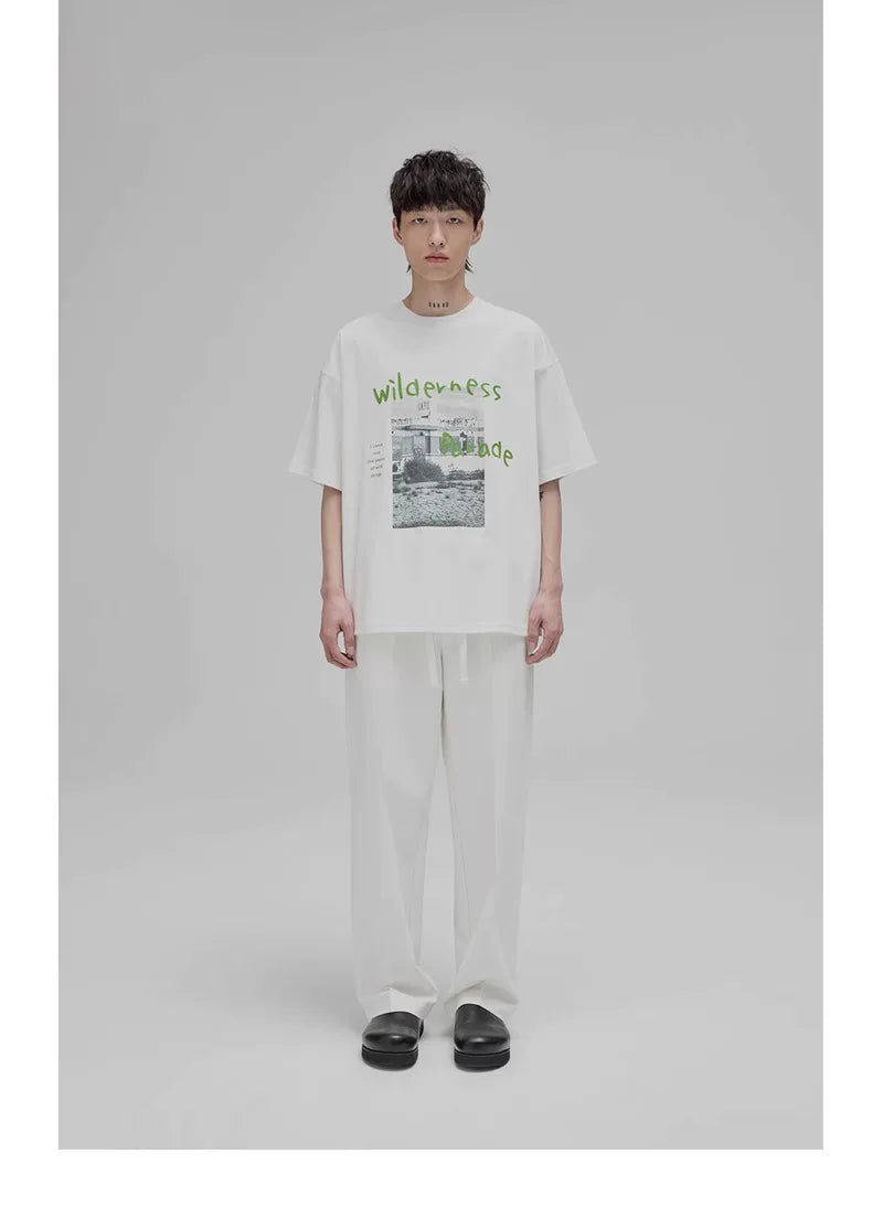 Graffiti Print Double Mercerized Tee