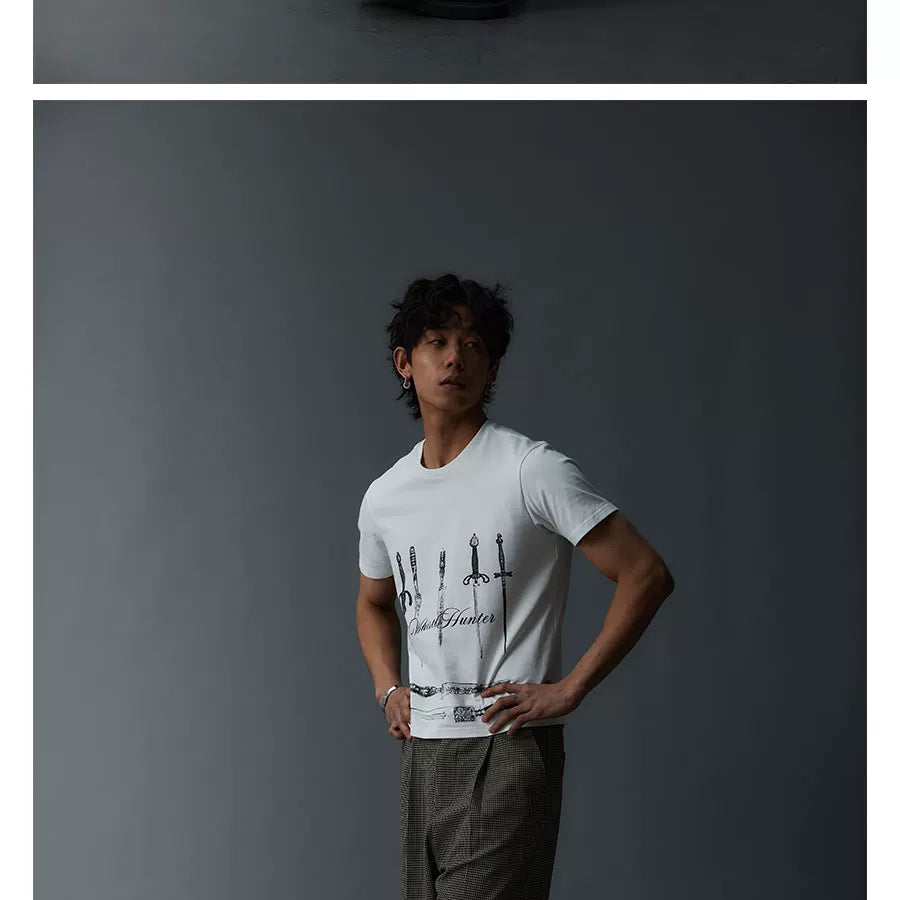Slim Fit Vintage Print Tee