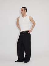 Wrinkle-Resistant V-Neck Cardigan Vest
