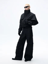 Men's Black Loose Wide Leg Pants