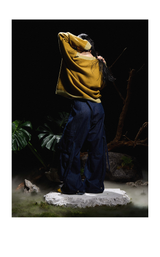 Washed Bamboo Pleated Sash Jeans
