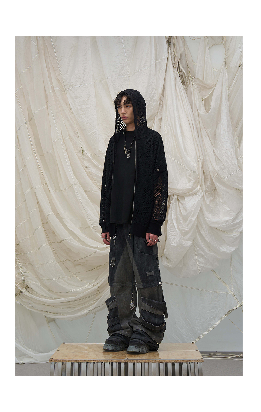 Multi-Length Detachable Patchwork Cargo Pants