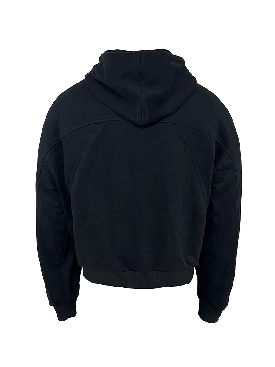 Deconstructed Boxy Fit Zip Hoodie