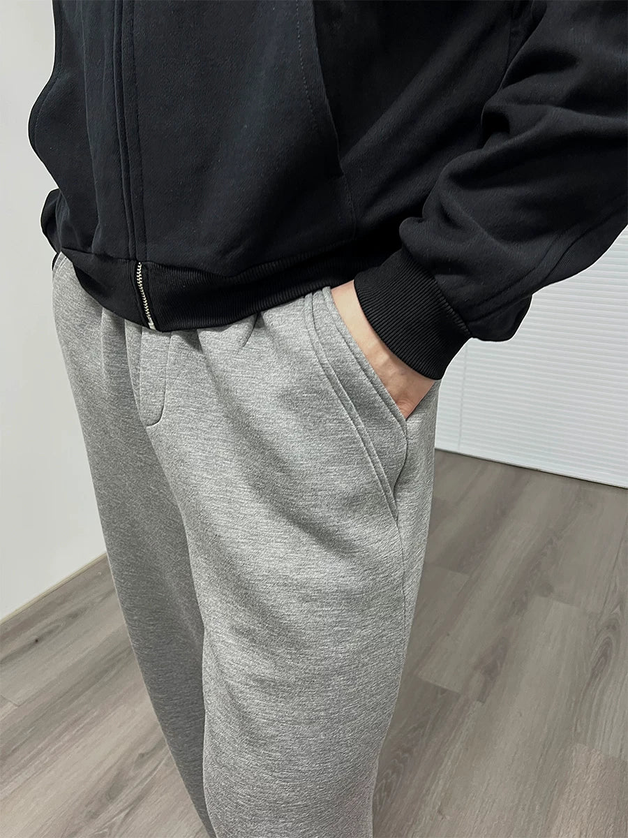 Flared Space Cotton Sweatpants With Pockets