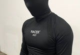 Black Sharkskin Long Sleeve Racing Top