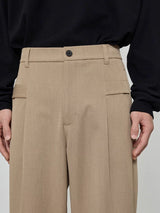 Casual Cropped Elastic Waist Pants