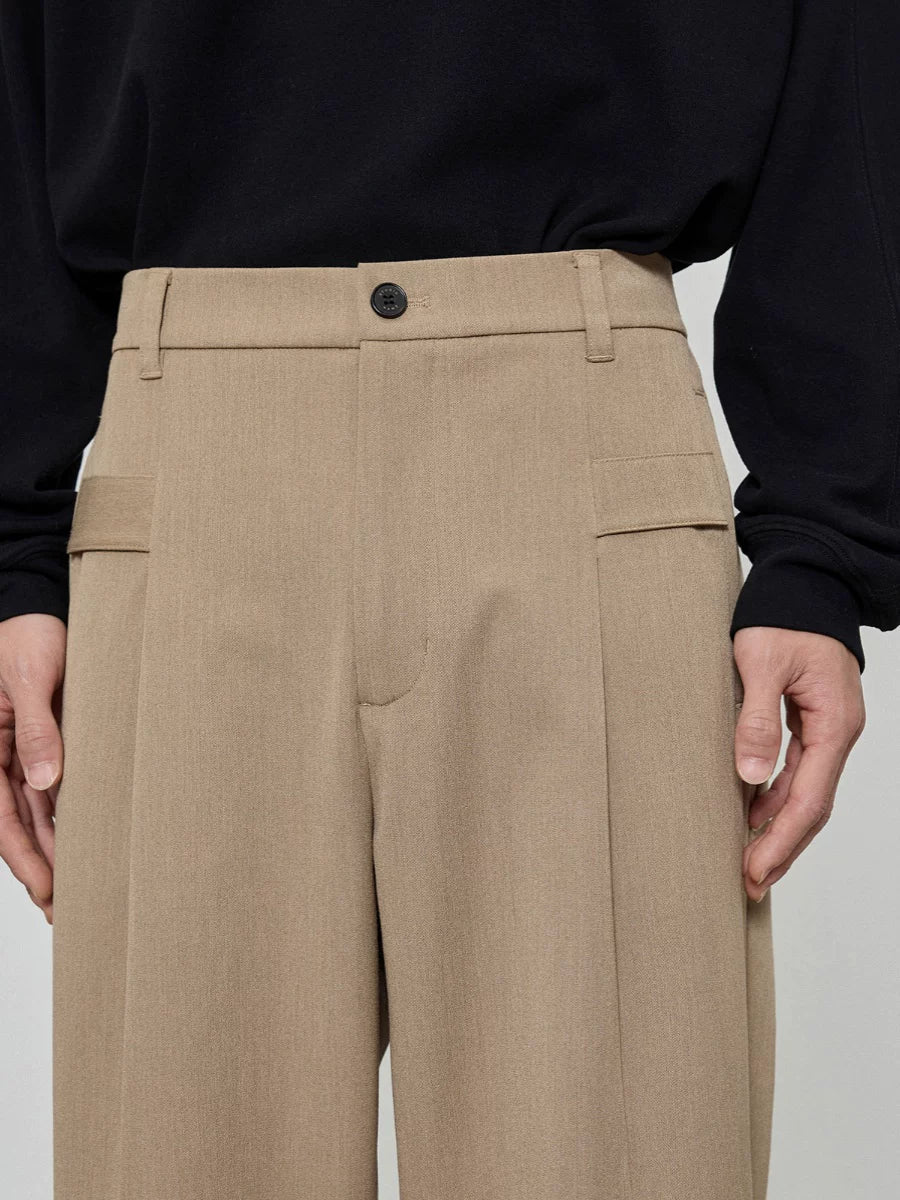 Casual Cropped Elastic Waist Pants