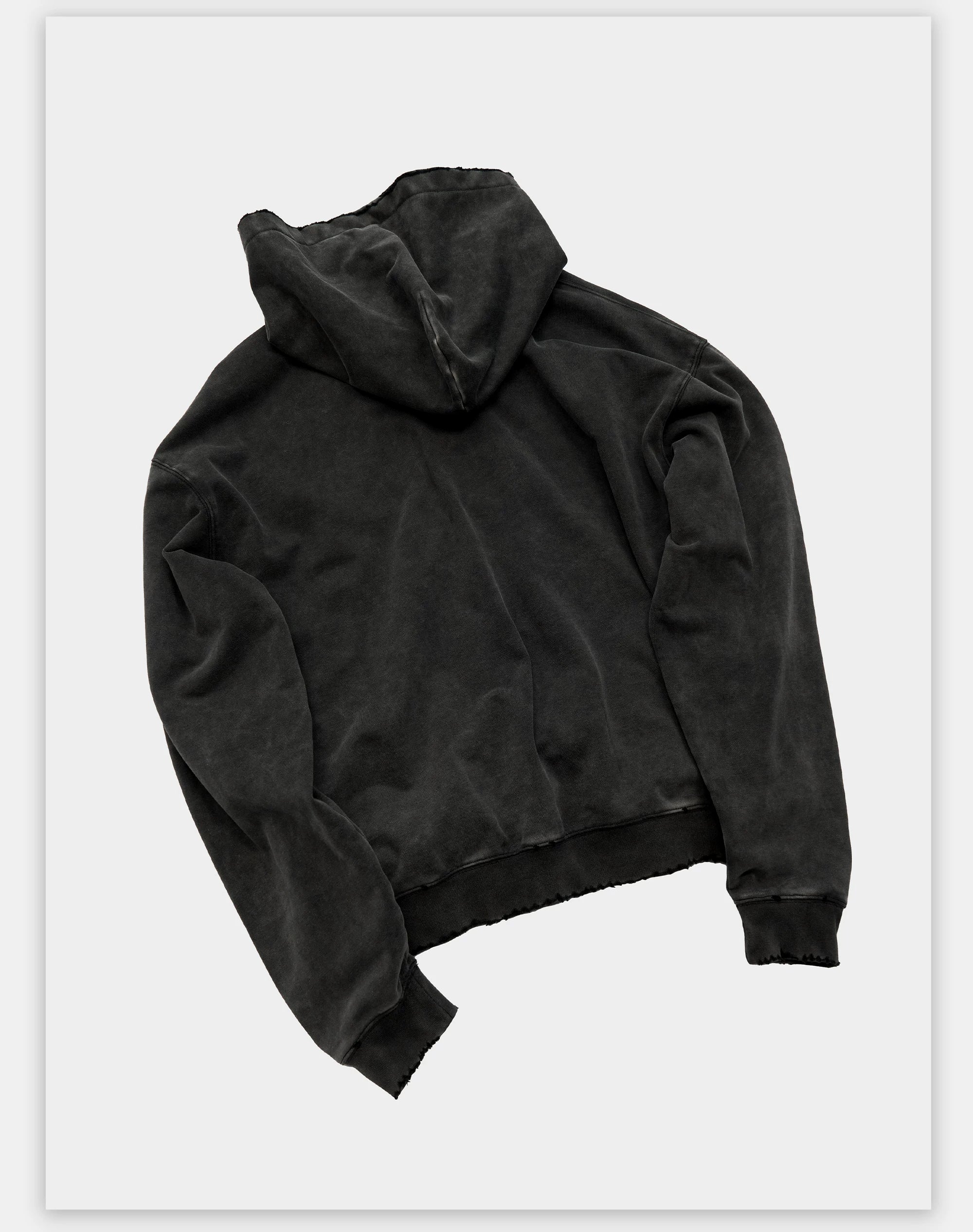 Loose Distressed Dark Metallic Print Sweatshirt