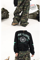 Army Green Camo Loose Cargo Pants