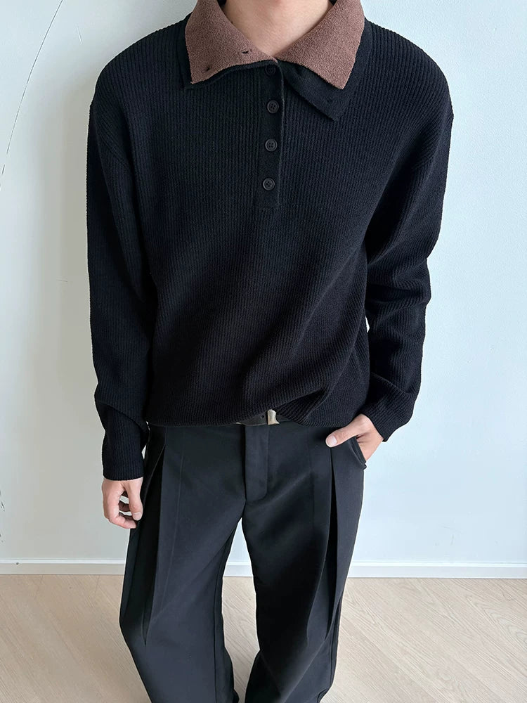 Reversible Two-in-One Stand Collar Sweater Coat