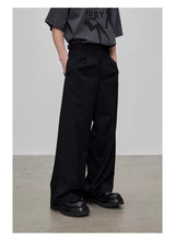 Adjustable Waist Wool Blend Dress Pants