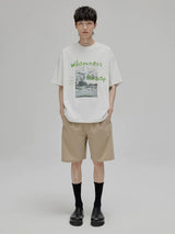 Graffiti Print Double Mercerized Tee