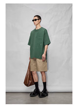 Double Pocket Split Hem Loose Tee