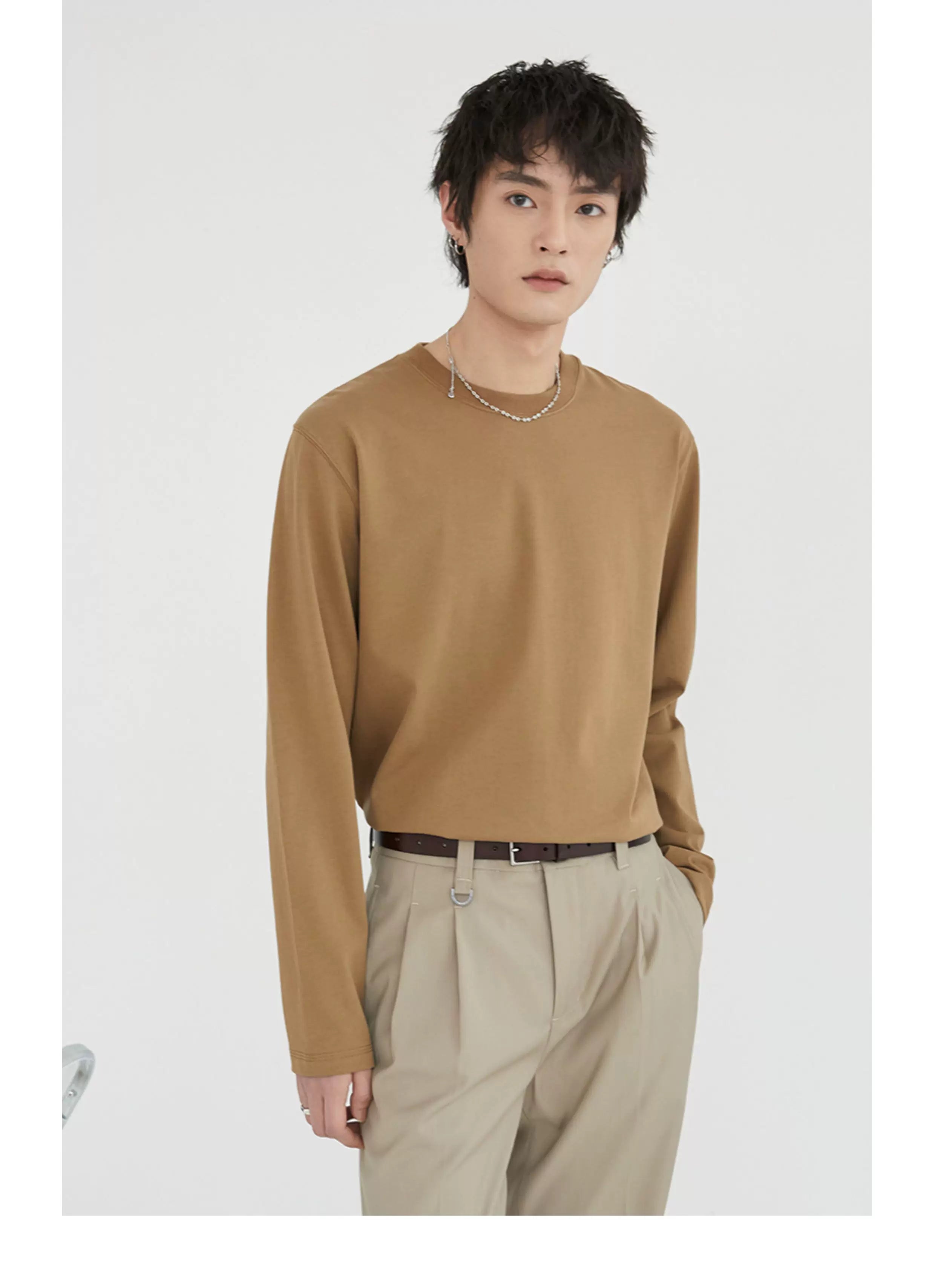 Long-Sleeved Mercerized Combed Tee