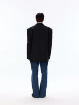 Classic Vintage Oversized Double-breasted Wool Blazer