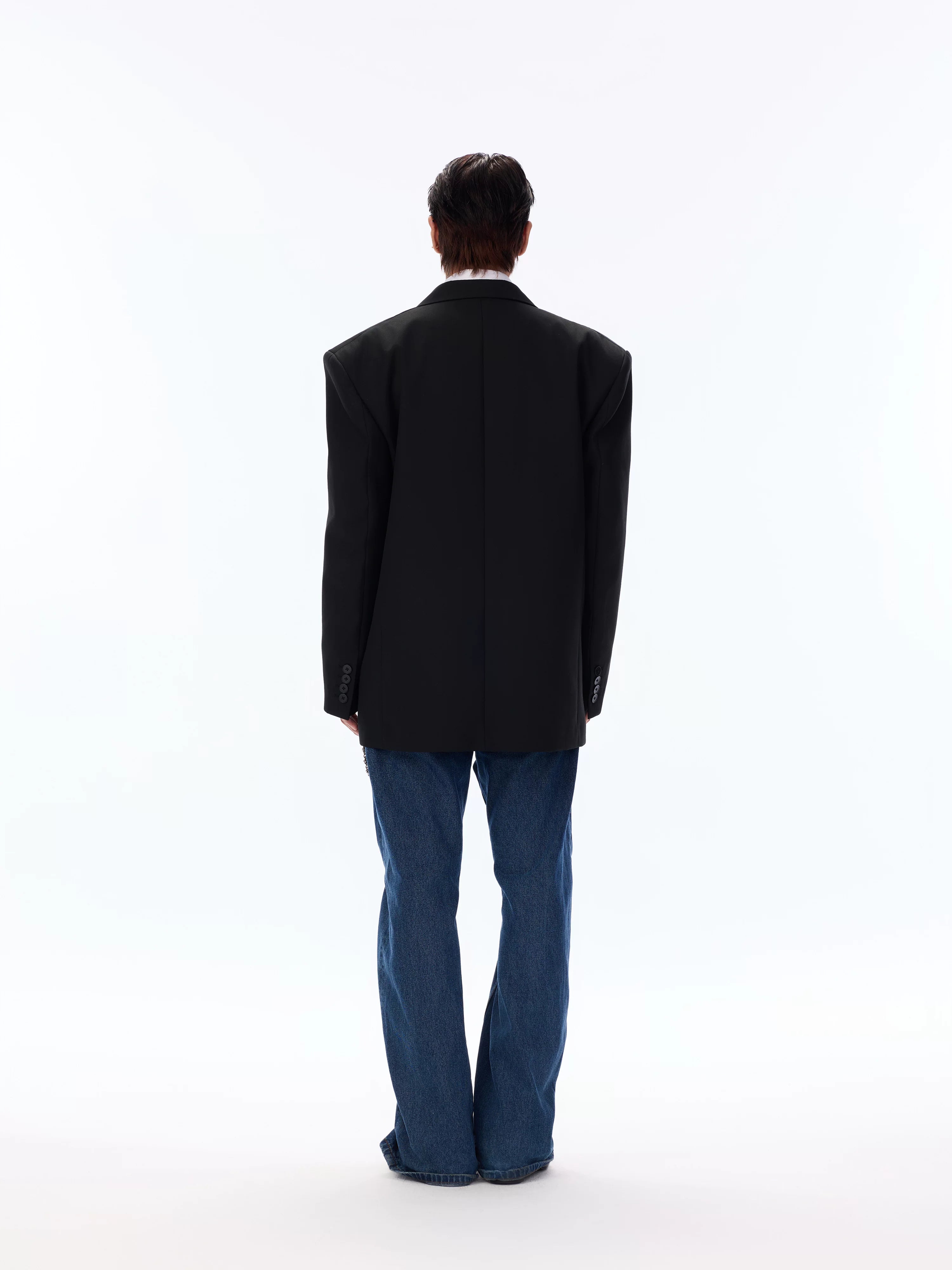 Classic Vintage Oversized Double-breasted Wool Blazer