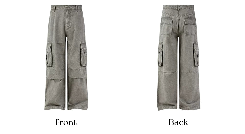 Men's Loose Brushed Cotton Cargo Pants