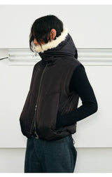 Men's 2-in-1 Winter Fur-Trimmed Puffer Vest