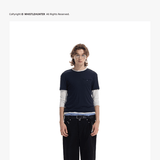 Lightweight Colorblock Two-in-one Three-quarter Sleeve Tee