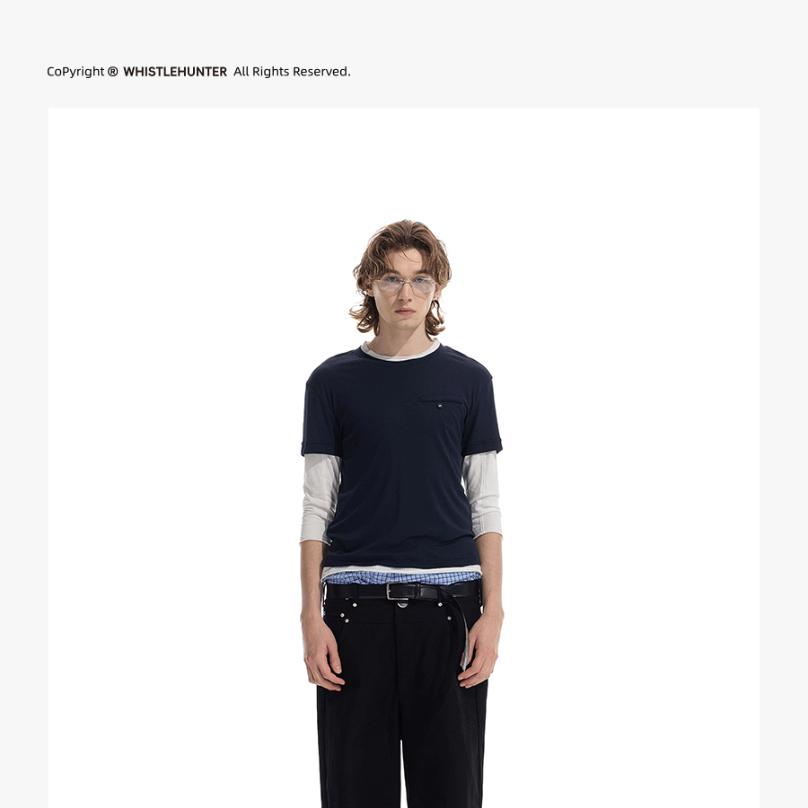 Lightweight Colorblock Two-in-one Three-quarter Sleeve Tee