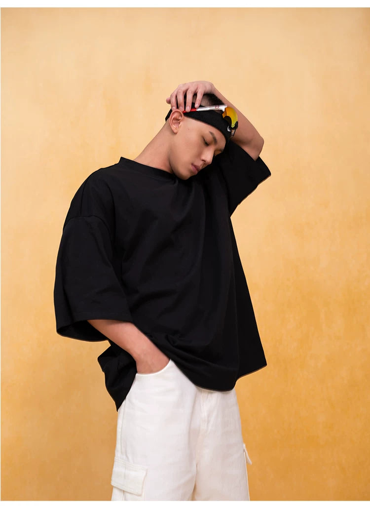 Men's Oversized Red Black White Tees