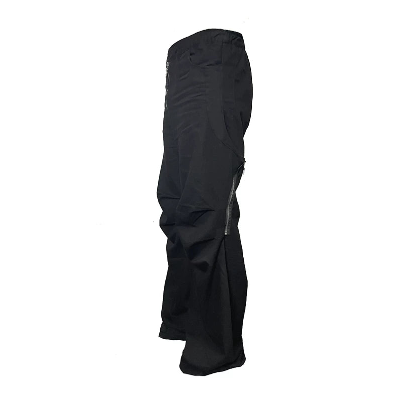 Black Denim Wide Flare Pants