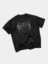 Loose Washed Black Printed Cotton Tee
