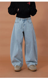 Men's Wide Leg Light Blue Jeans