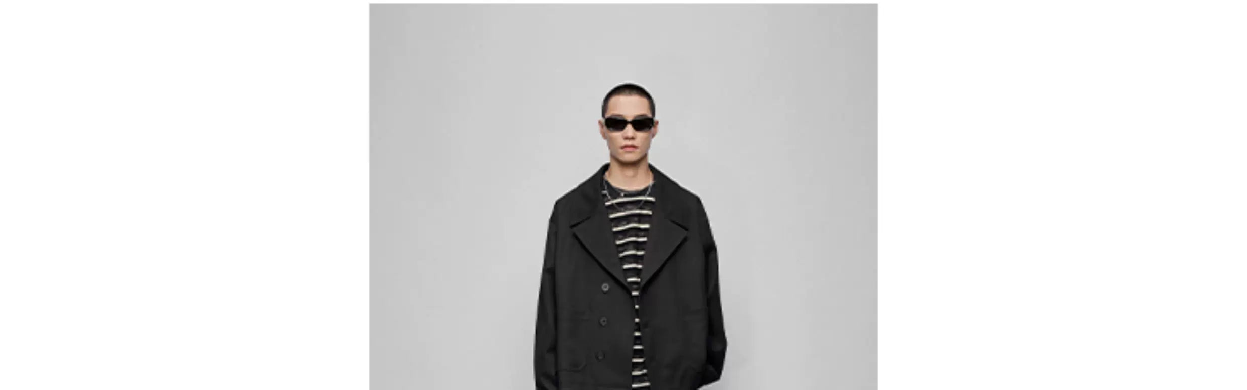 Striped Raw Edge Long Sleeve Tee