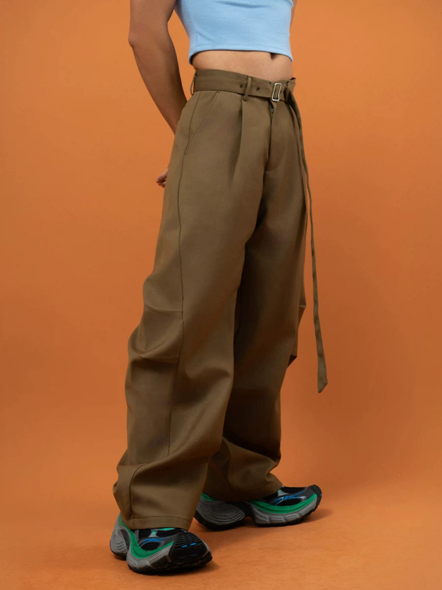 Black Gray Brown Wide Leg Pants