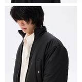 Oversized Curved Sleeves Ribbed Down Jacket