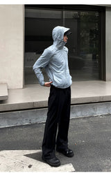 Men's Drawstring Waist Flared Suit Pants
