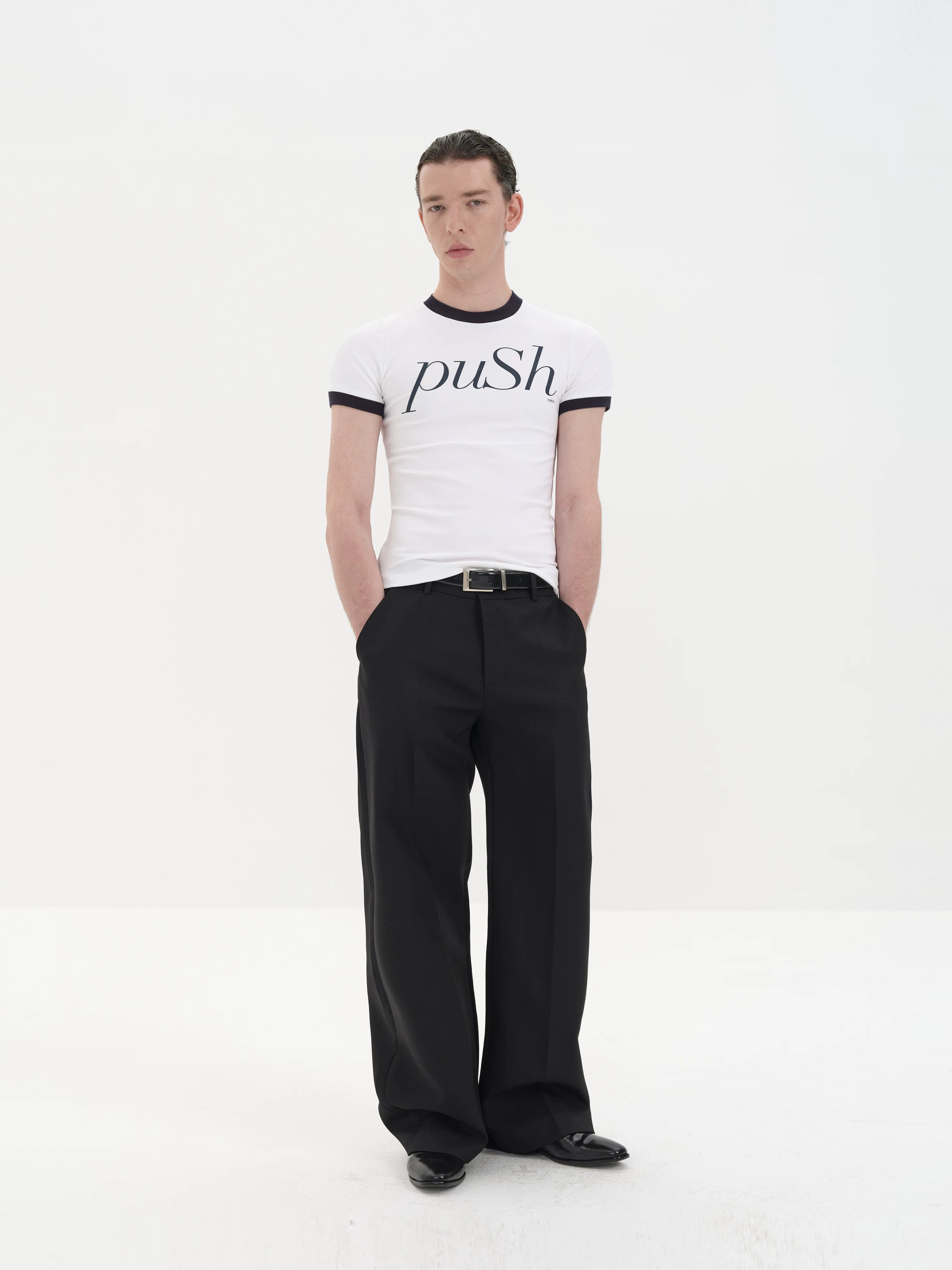 Printed Color Block Push Ringer Tees