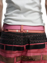 Vintage Pink Honeysuckle Top-grain Leather Belt